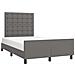 Giroletto senza Materasso Grigio 120x190 cm Similpelle - Foto miniatura 4