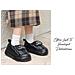 Pantofole Invernali Impermeabili In Pelle Pu Con Fodera In Pile E Suola Spessa In Cotone Black 36 - Foto miniatura 5