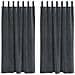 Tende con tende 2 pcs Grigio chiaro 140 x 175 cm Velluto - Foto miniatura 1
