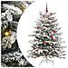 Albero di Natale Artificiale con Rami Pieghevoli Bianco 150 cm - Foto miniatura 1