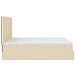 Struttura Letto Pouf con Materassi Crema 160x200 cm in Tessuto - Foto miniatura 8