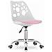 Sedia girevole ergonomica Valora PRINT bianca e rosa per la casa - Foto miniatura 1