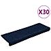 Tappetini per scale autoadesivi 30 pz 65x21x4 cm blu navy bordo rettangolare - Foto miniatura 1