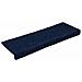 Tappetini per scale autoadesivi 30 pz 65x21x4 cm blu navy bordo rettangolare - Foto miniatura 3