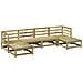 Set Divani da Giardino 6 pz in Legno Impregnato di Pino - Foto miniatura 1