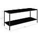 Mobile Tv Vita A 2 Ripiani In Nero Con Struttura In Acciaio, 100×36×45 Cm - Foto miniatura 5
