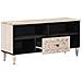 Mobile TV Bianco 100 x 33,5 x 46 cm Legno di mango massello - Foto miniatura 2