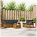 Set divani 6 pcs Naturale e Antracite Legno di Acacia Massello - Foto miniatura 2