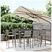 Set da Bar da Giardino 9pz Grigio in Polyrattan - Foto miniatura 2