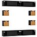 Set mobile TV 8 pcs 100 x 30 x 30 cm Rovere Nero - Foto miniatura 8