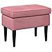 Poggiapiedi Rosa 55 x 35 x 41 cm Velluto - Foto miniatura 1