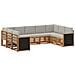 Set divano sezionale con cuscino 7 pcs Naturale e Grigio Chiaro - Foto miniatura 1