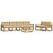 Set di divani da esterno con cuscino 6 pcs Bianco e Beige - Foto miniatura 1