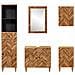 Set di Armadi da Bagno con porta 5 pcs Legno di mango massello - Foto miniatura 8
