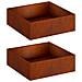 Vaso da giardino 2 pz Ruggine 60 x 60 x 20 cm Acciaio Corten - Foto miniatura 1