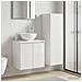 Set di mobili per il bagno 2 pz Bianco Lucido - Foto miniatura 7
