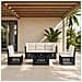 Set Divano da Giardino 6 pz Nero polyrattan - Foto miniatura 8