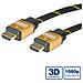 GOLD HDMI High Speed Cable + Ethernet, M / M 1 m cavo HDMI - Foto miniatura 1