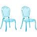 Set Di 2 Sedie Da Pranzo In Plastica Azzurra Trasparente Vermont - Foto miniatura 26