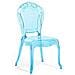 Set Di 2 Sedie Da Pranzo In Plastica Azzurra Trasparente Vermont - Foto miniatura 3