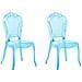 Set Di 2 Sedie Da Pranzo In Plastica Azzurra Trasparente Vermont - Foto miniatura 18
