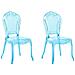 Set Di 2 Sedie Da Pranzo In Plastica Azzurra Trasparente Vermont - Foto miniatura 14