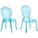 Set Di 2 Sedie Da Pranzo In Plastica Azzurra Trasparente Vermont - Foto miniatura 13
