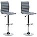 Set Di 2 Sgabelli Da Bar In Tessuto Grigio Lucerne - Foto miniatura 15