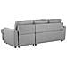 Divano Letto Angolare In Tessuto Grigio Chiaro Versione Destra Nesna - Foto miniatura 10