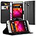 Custodia Compatibile Con Htc One M4 Mini In Nero Carbone - Coperchio Protettiva Con Chiusura Magnetica, Funzione Stand E Tasca Per Le Carte - Foto miniatura 1