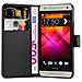 Custodia Compatibile Con Htc One M4 Mini In Nero Carbone - Coperchio Protettiva Con Chiusura Magnetica, Funzione Stand E Tasca Per Le Carte - Foto miniatura 2