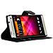 Custodia Compatibile Con Htc One M4 Mini In Nero Carbone - Coperchio Protettiva Con Chiusura Magnetica, Funzione Stand E Tasca Per Le Carte - Foto miniatura 3