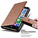 Custodia Compatibile Con Nokia Lumia 625 In Marrone Cappuccino - Coperchio Protettiva Con Chiusura Magnetica, Funzione Stand E Tasca Per Le Carte - Foto miniatura 4