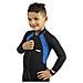 Bambini Shorty Maniche Lunghe Termica Muta Da Sub Blu Piccolo - Foto miniatura 4