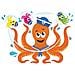 E72820c Spin Splash Toomies Octopus Toy Bagno Per Lacqua Gioca Adatto Per 1 2 3 E 4 Anni Di Et Girls Boys Multicolore - Foto miniatura 4