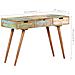 Tavolo Da Trucco Con Specchio 112x45x76 Cm Massello Di Recupero - Foto miniatura 1