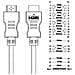 Cavo HDMI 1.5m 2xHDMI Colore Bianco - Foto miniatura 3