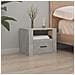 Comodino A Muro Grigio Cemento 50x36x40 Cm - Foto miniatura 1