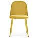Set Di 4 Sedie Kana Senape, Gambe In Metallo E Sedile Imbottito - Foto miniatura 2