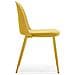 Set Di 4 Sedie Kana Senape, Gambe In Metallo E Sedile Imbottito - Foto miniatura 3