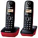 Set Telefono DECT KX-TG1612 con Identificatore di Chiamata Colore Nero/Rosso - Foto miniatura 2
