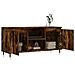Mobile Porta Tv Rovere Fumo 104x35x50 Cm In Legno Multistrato - Foto miniatura 4