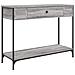 Tavolino Consolle Grigio Sonoma 100x34,5x75cm Legno Multistrato - Foto miniatura 2