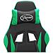 Sedia da Gaming Girevole Nera e Verde in Similpelle - Foto miniatura 7