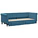 Divano Letto Estraibile Con Cassetti Blu 80x200 Cm In Velluto - Foto miniatura 2