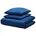 Set Copripiumino In Cotone Satinato 155 X 200 Cm Blu Harmonridge - Foto miniatura 5