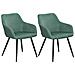 Set Di 2 Sedie Velluto Verde Casmalia - Foto miniatura 6