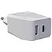 Caricabatterie Con Doppio Connettore Pd Usb-c 20w - Qc 3.0 Usb-a 18 W, Bianco - Foto miniatura 2