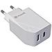 Caricabatterie Con Doppio Connettore Pd Usb-c 20w - Qc 3.0 Usb-a 18 W, Bianco - Foto miniatura 3