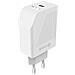Caricabatterie Con Doppio Connettore Pd Usb-c 20w - Qc 3.0 Usb-a 18 W, Bianco - Foto miniatura 5